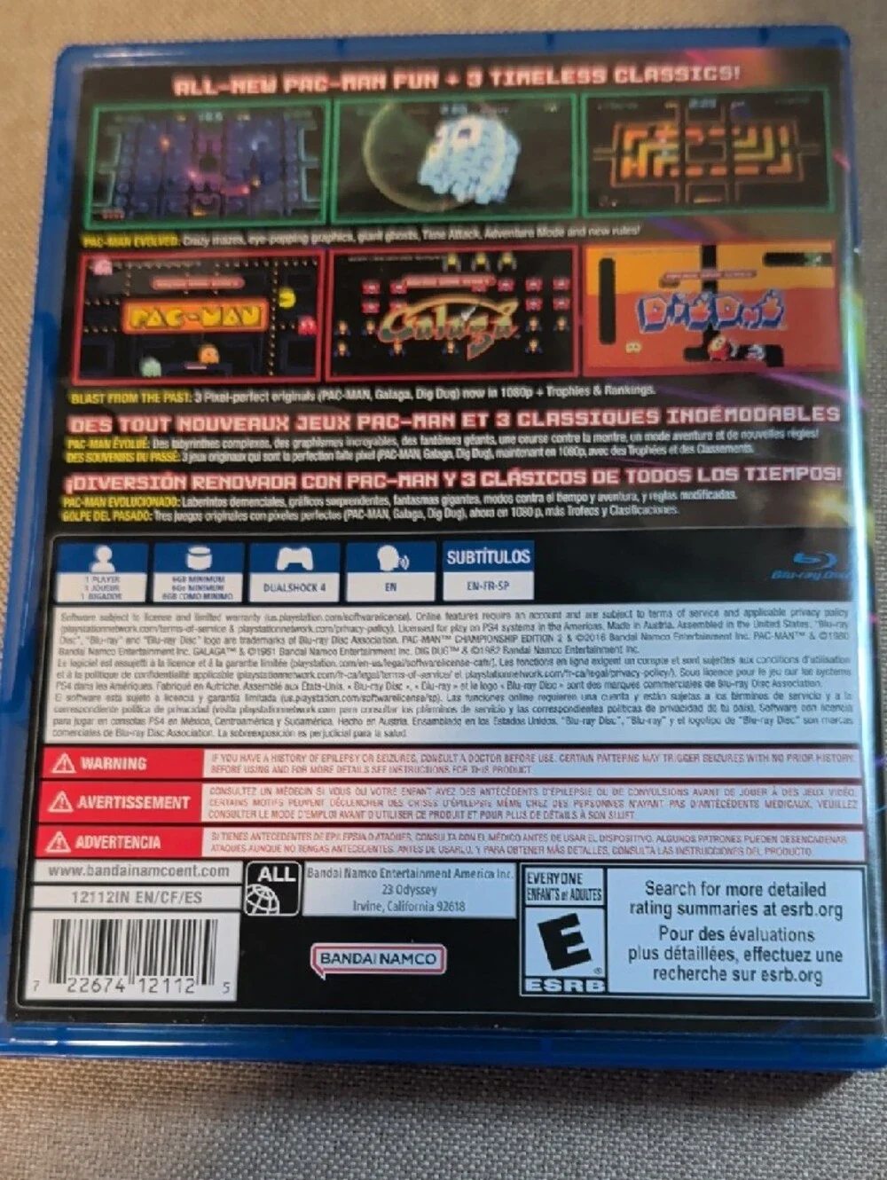 Sony PS4 Pac-Man Championship Edition 2 + Arcade Game Series - Blue Case